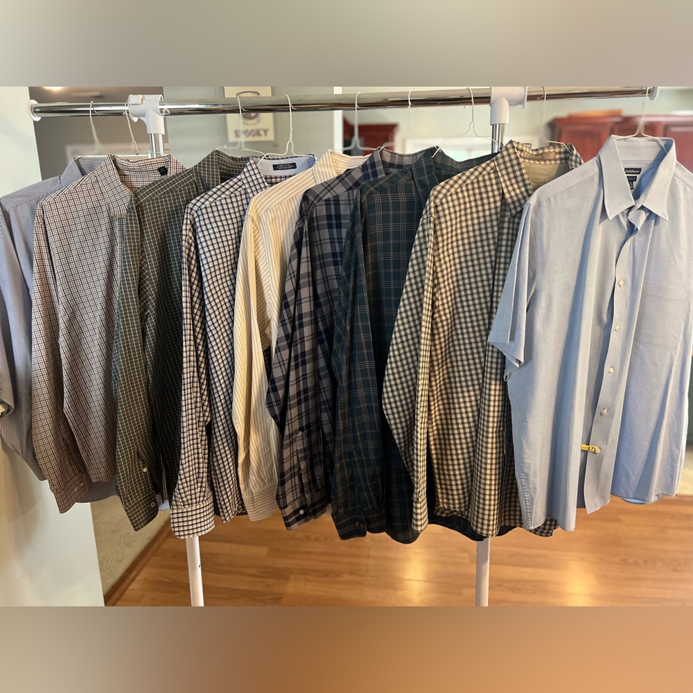 Men's dress shirts. Variety of brands and sizes.
